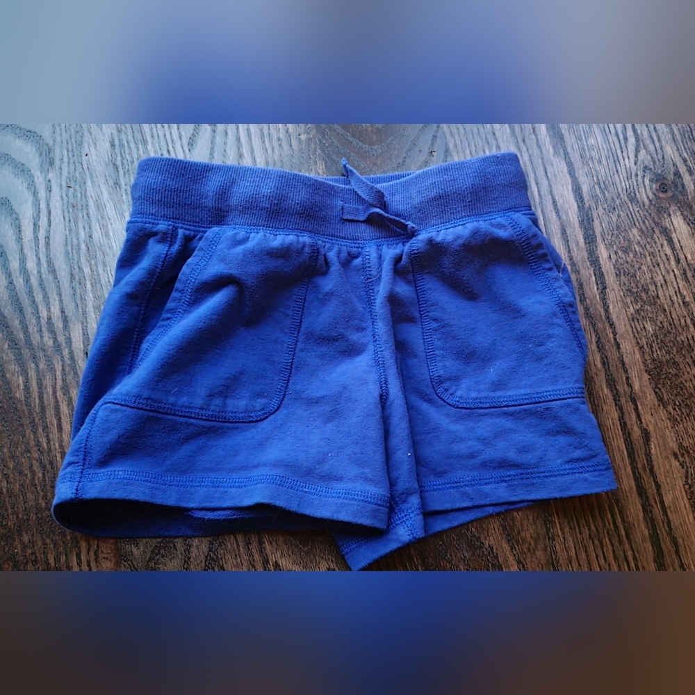 Blue kids track shorts, Primary brand, size 4-5, comfy